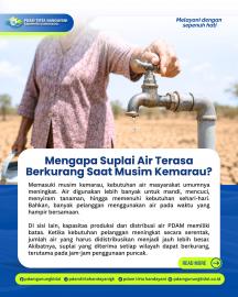 Informasi Gangguan Suplai Air PDAM di Musim Kemarau